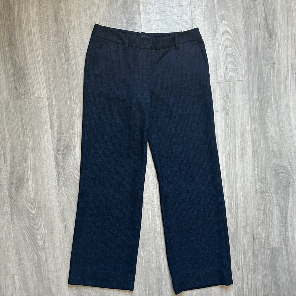 The Limited Navy Wide Leg Trouser Pants (6)